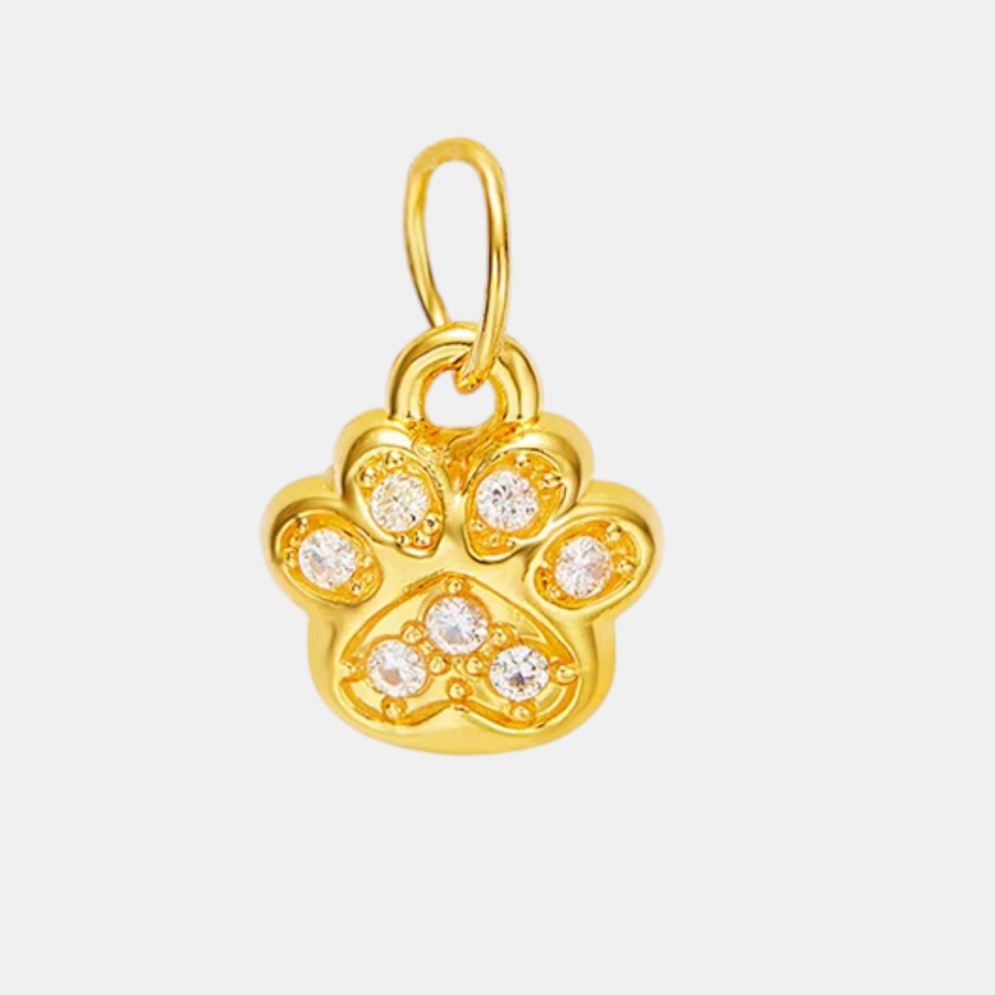24K 999 Gold Zircon Mini Charms D.I.Y Butterfly Bow Heart Shape