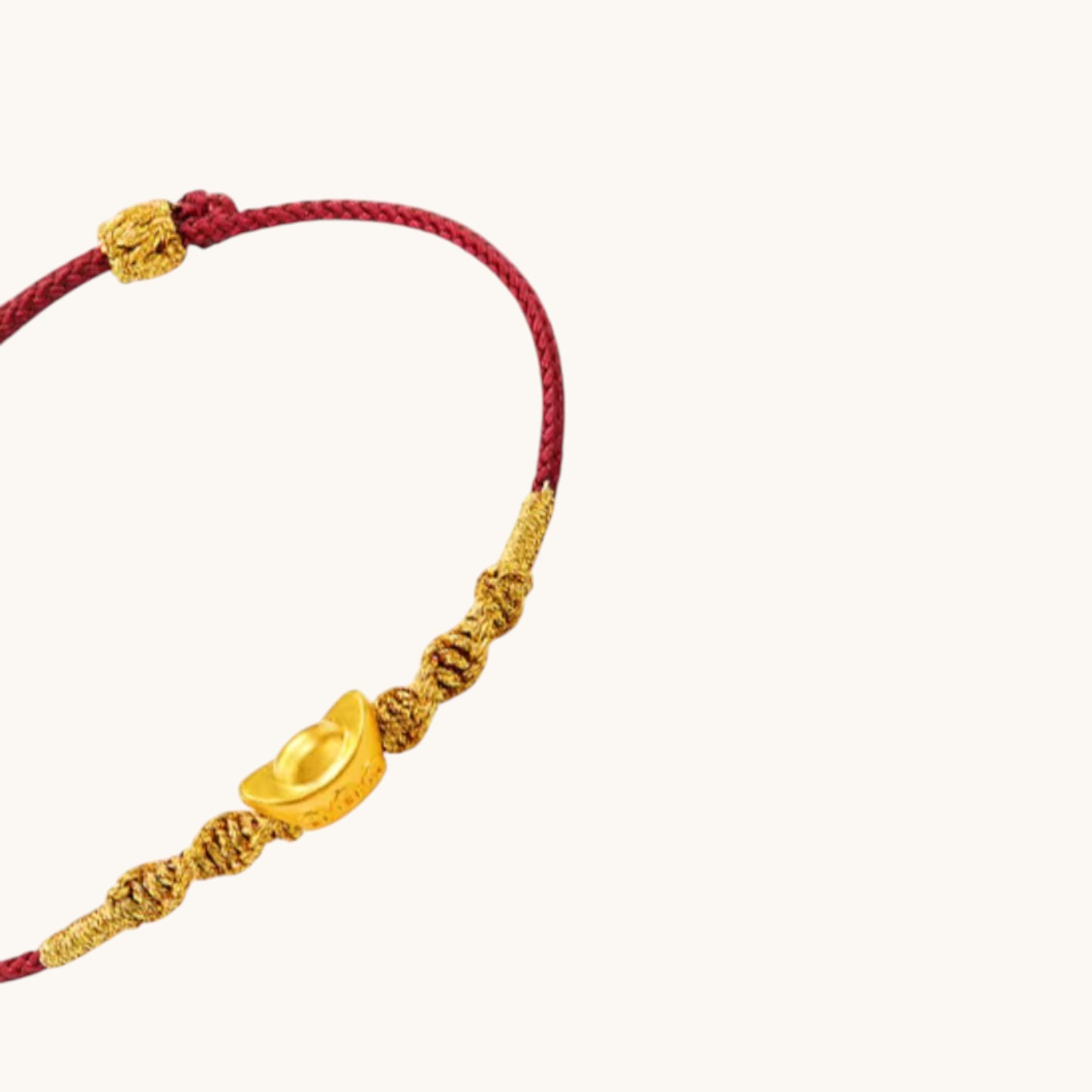 24K 999 5D Hard Gold Gourd Charm Weaving Bracelet