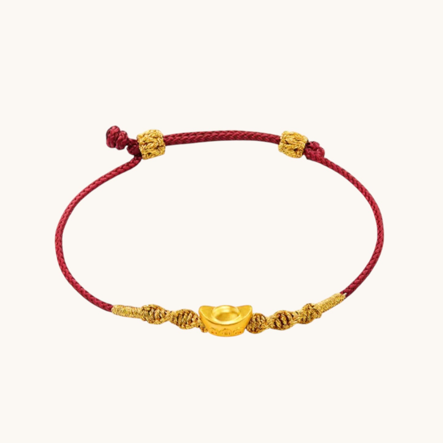 24K 999 5D Hard Gold Gourd Charm Weaving Bracelet