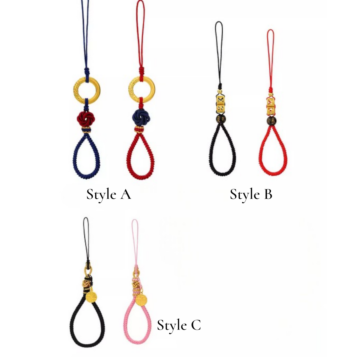 24K 999 Gold Peace Buckle Name Initial Keychain Car Key Pendant, Customizable, Elegant Phone Strap
