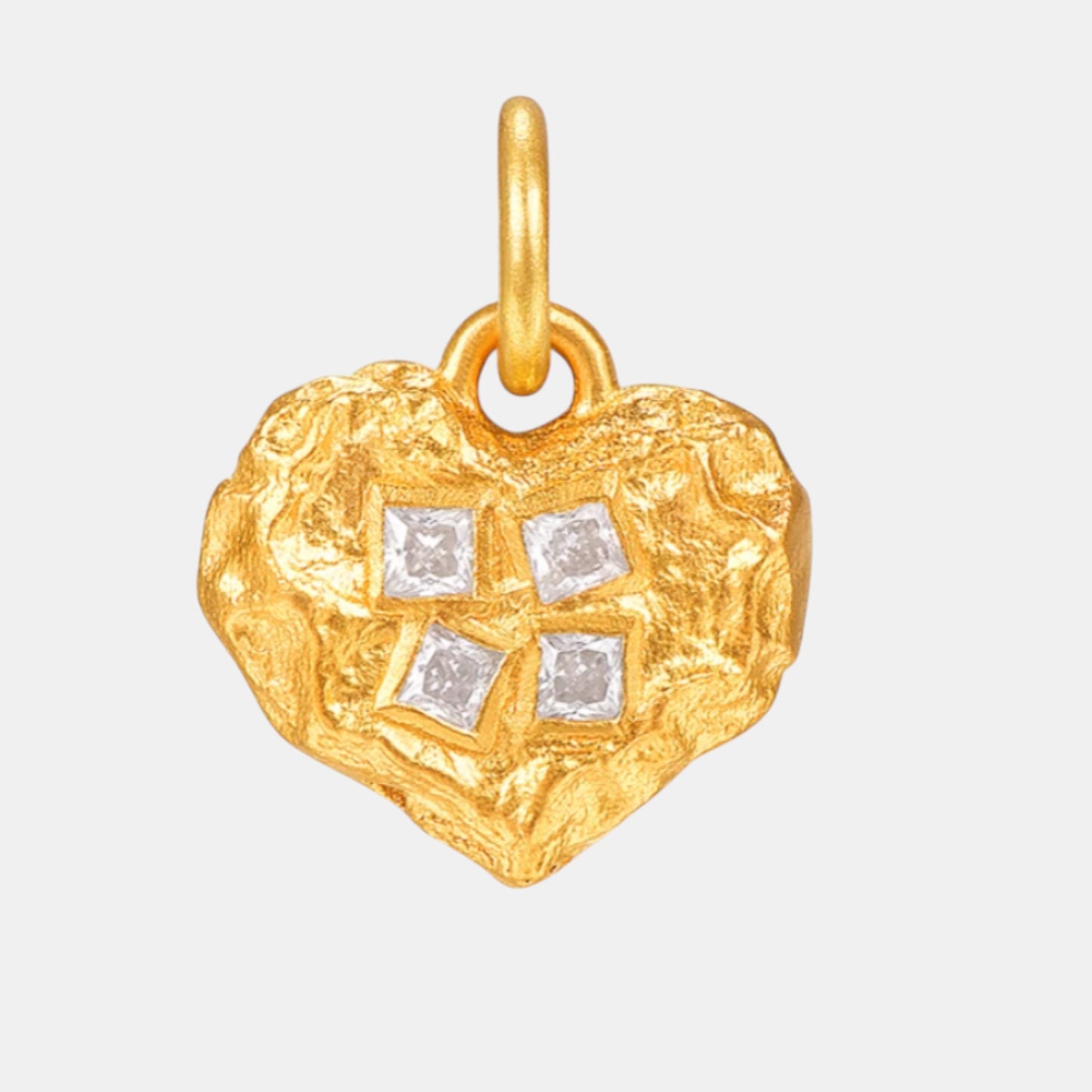 24K Pure Gold Moon Heart Star D.I.Y Charms