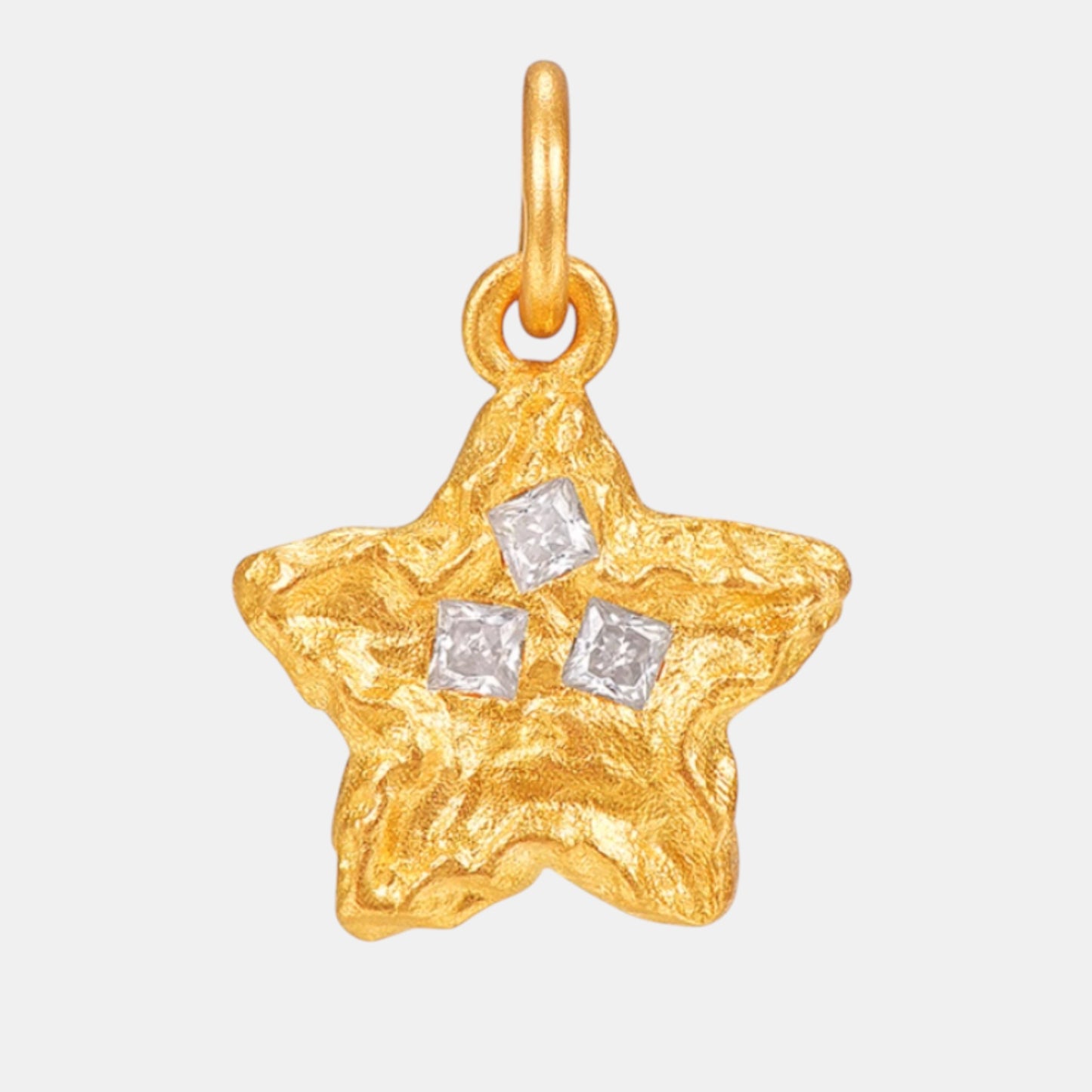 24K Pure Gold Moon Heart Star D.I.Y Charms