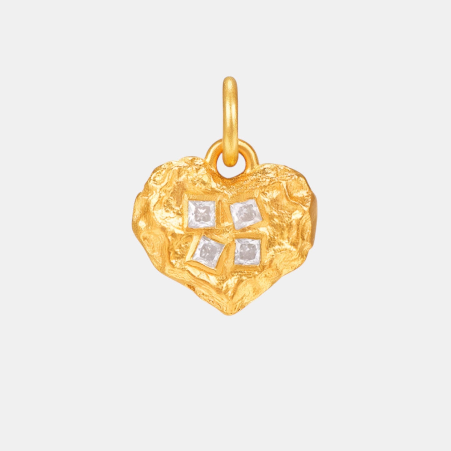 24K Pure Gold Moon Heart Star D.I.Y Charms