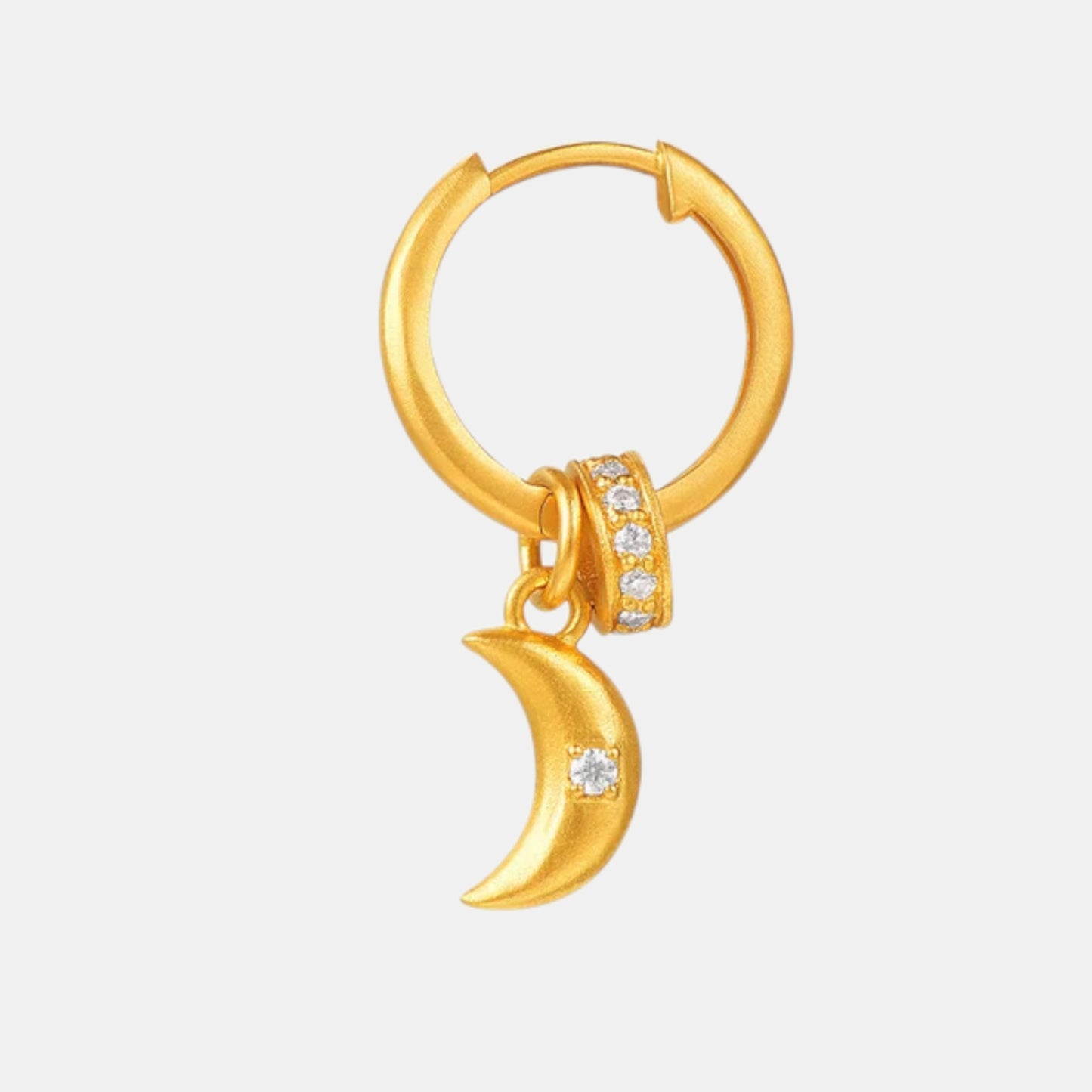 24K Pure Gold Moon Heart Star D.I.Y Charms