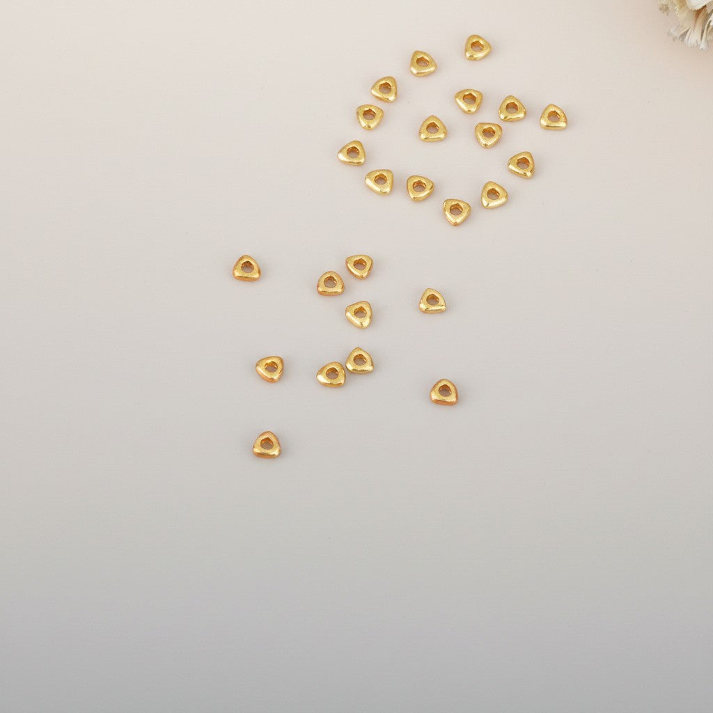 24K Gold Spacer Beads Mini D.I.Y Jewelry Components for Bracelet Necklace Making