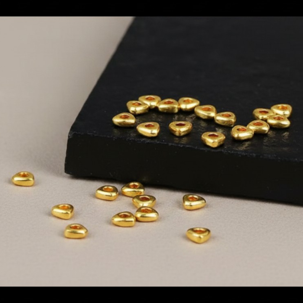 24K Gold Spacer Beads Mini D.I.Y Jewelry Components for Bracelet Necklace Making