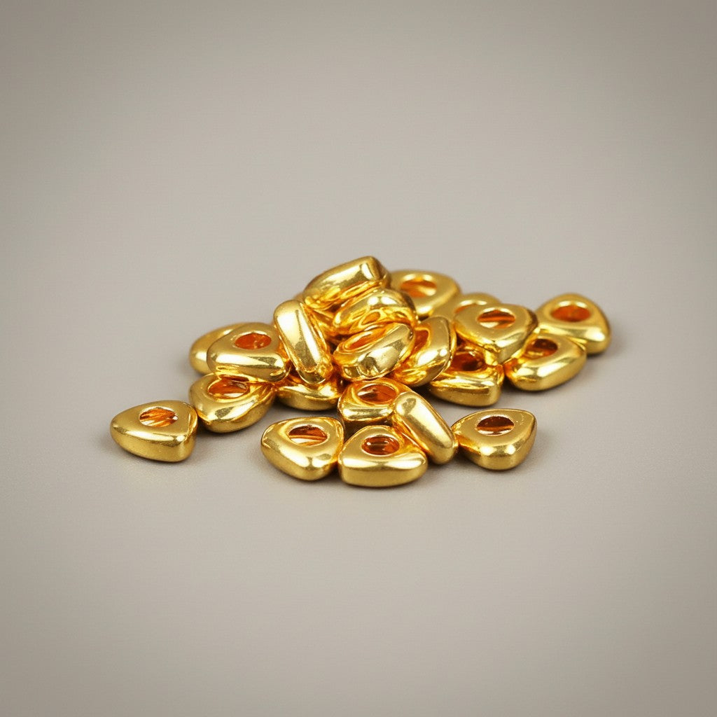 24K Gold Spacer Beads Mini D.I.Y Jewelry Components for Bracelet Necklace Making