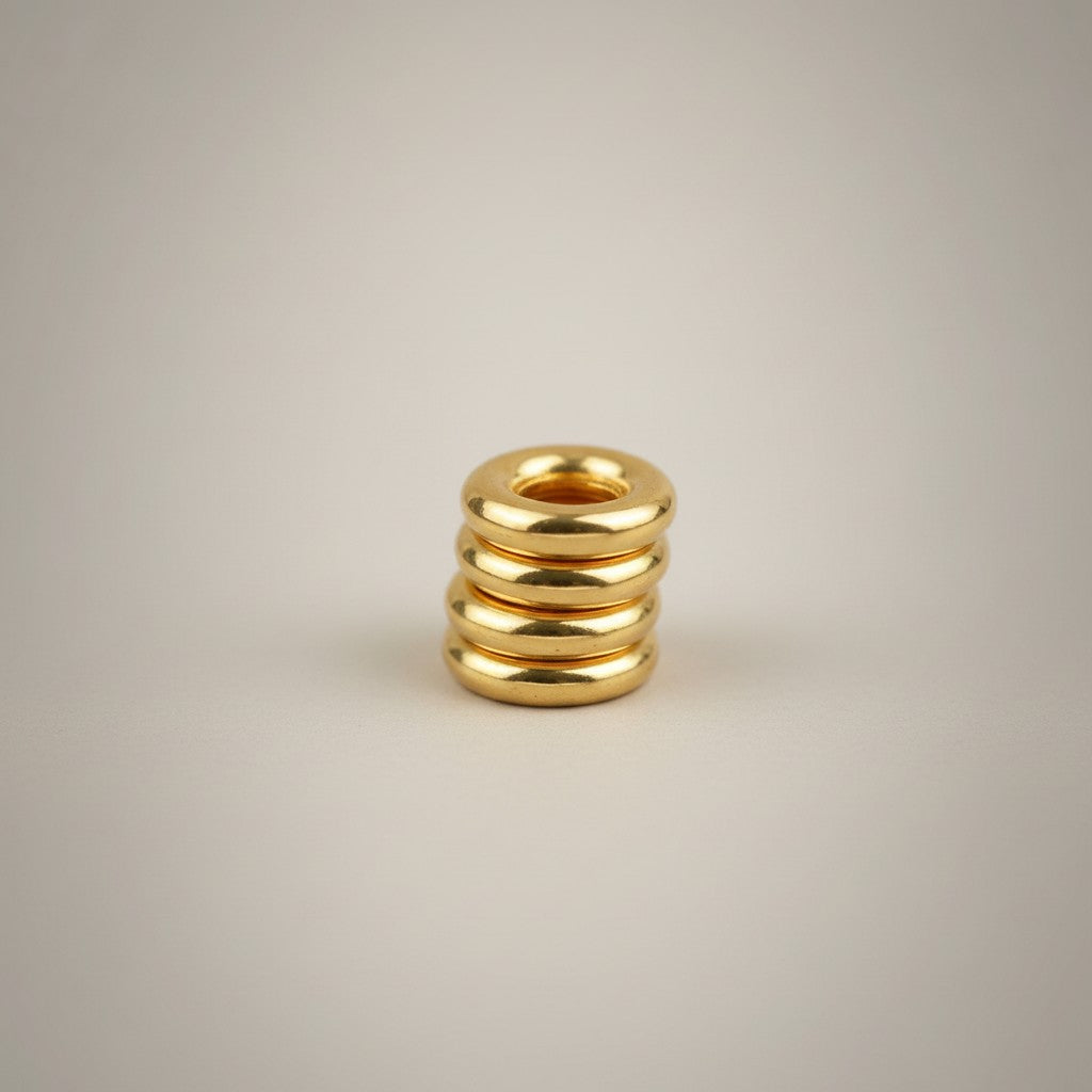 999 Pure Gold Mini DIY Loop Bead Spacer Rings Jewelry Making