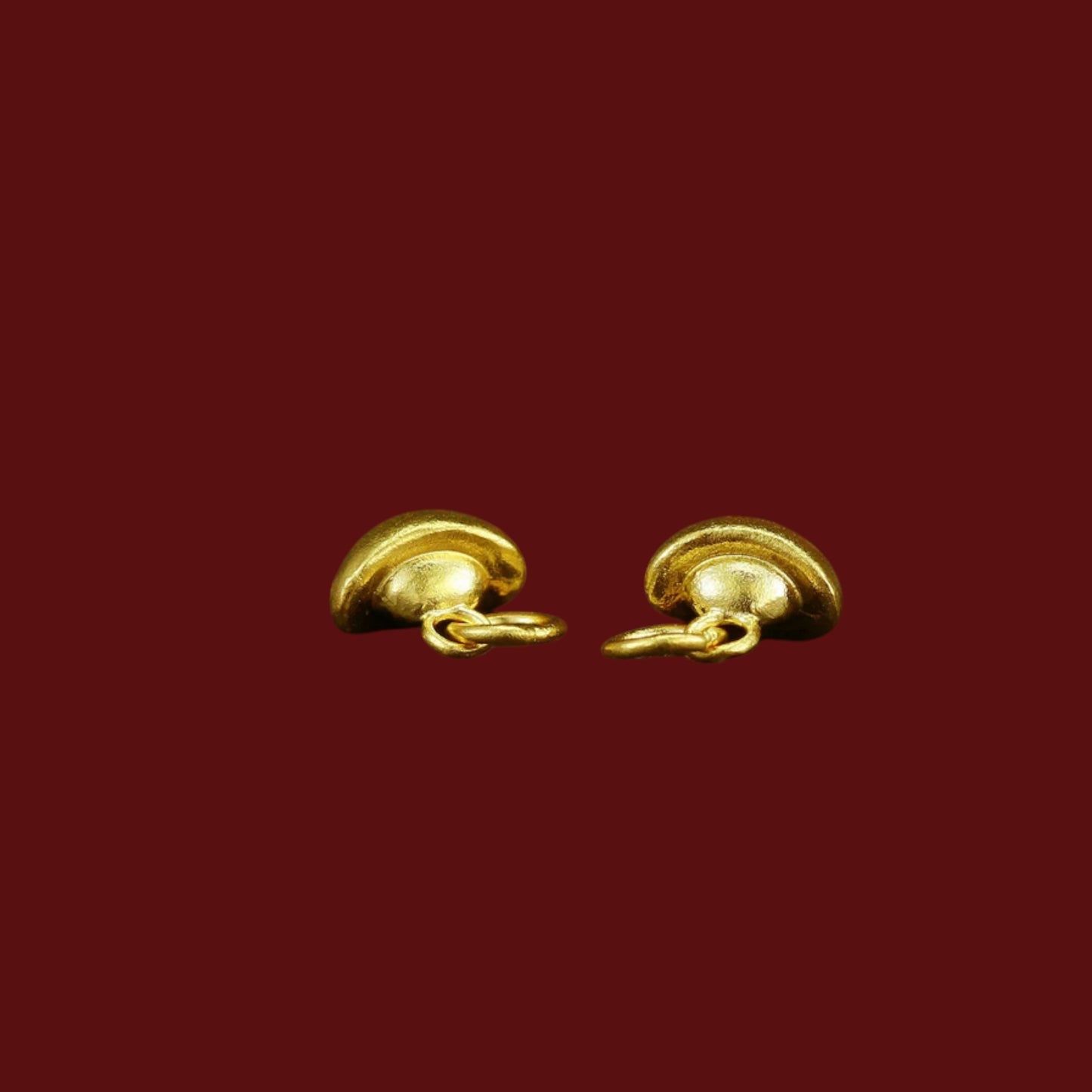 24K 999 Solid Gold Mini Chinese Ingot Charm DIY Loose Bead