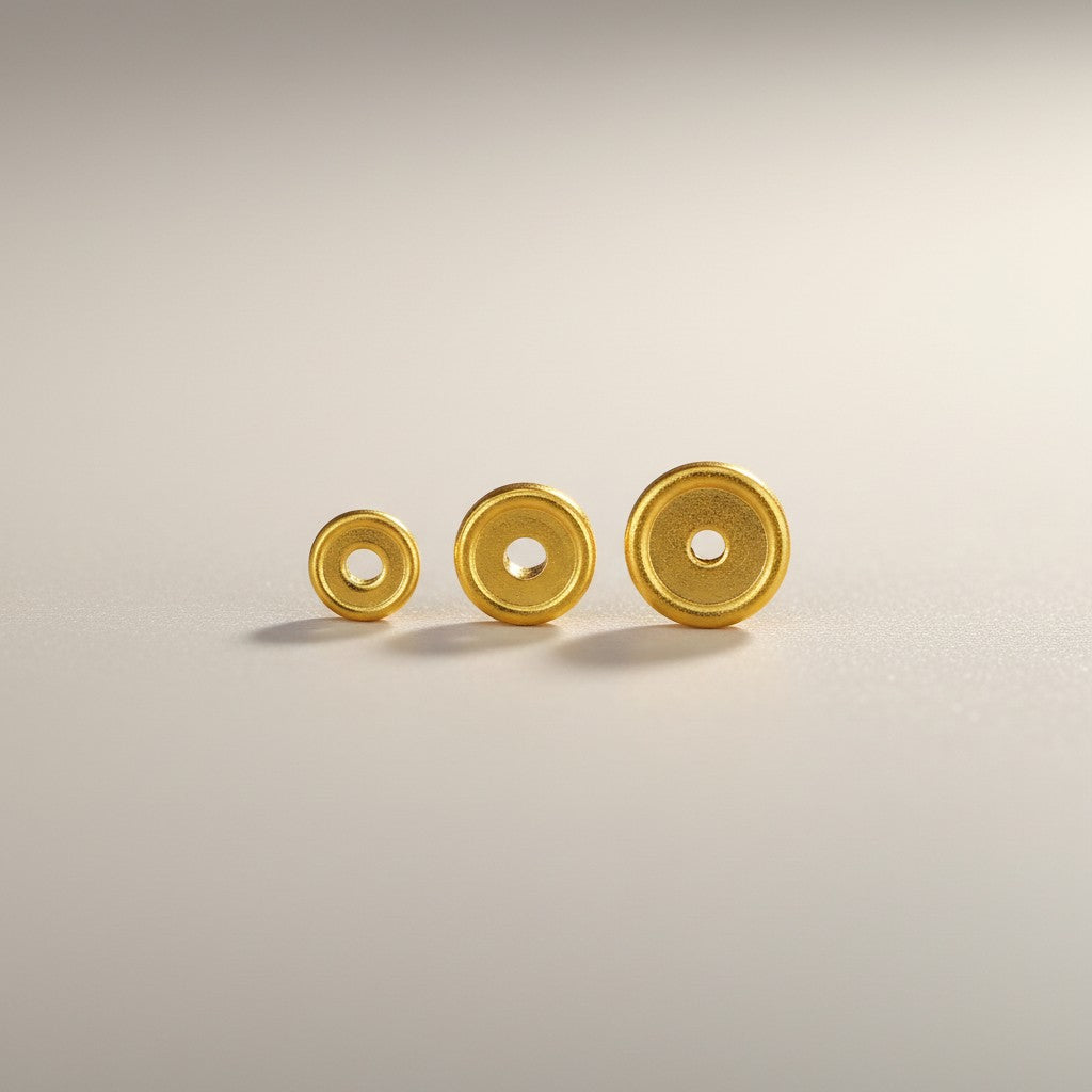 999 Solid Gold Mini Spacer Stringing DIY Jewelry