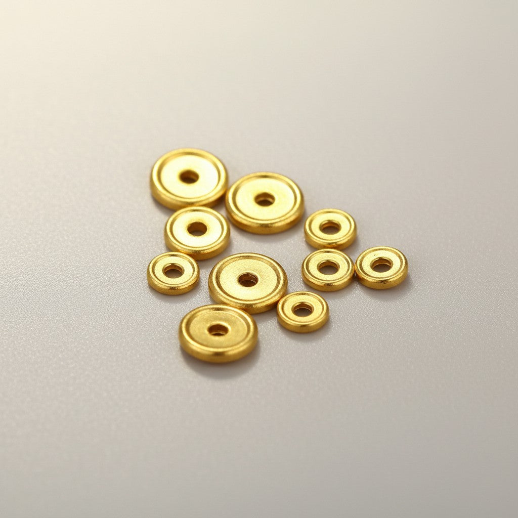 999 Solid Gold Mini Spacer Stringing DIY Jewelry