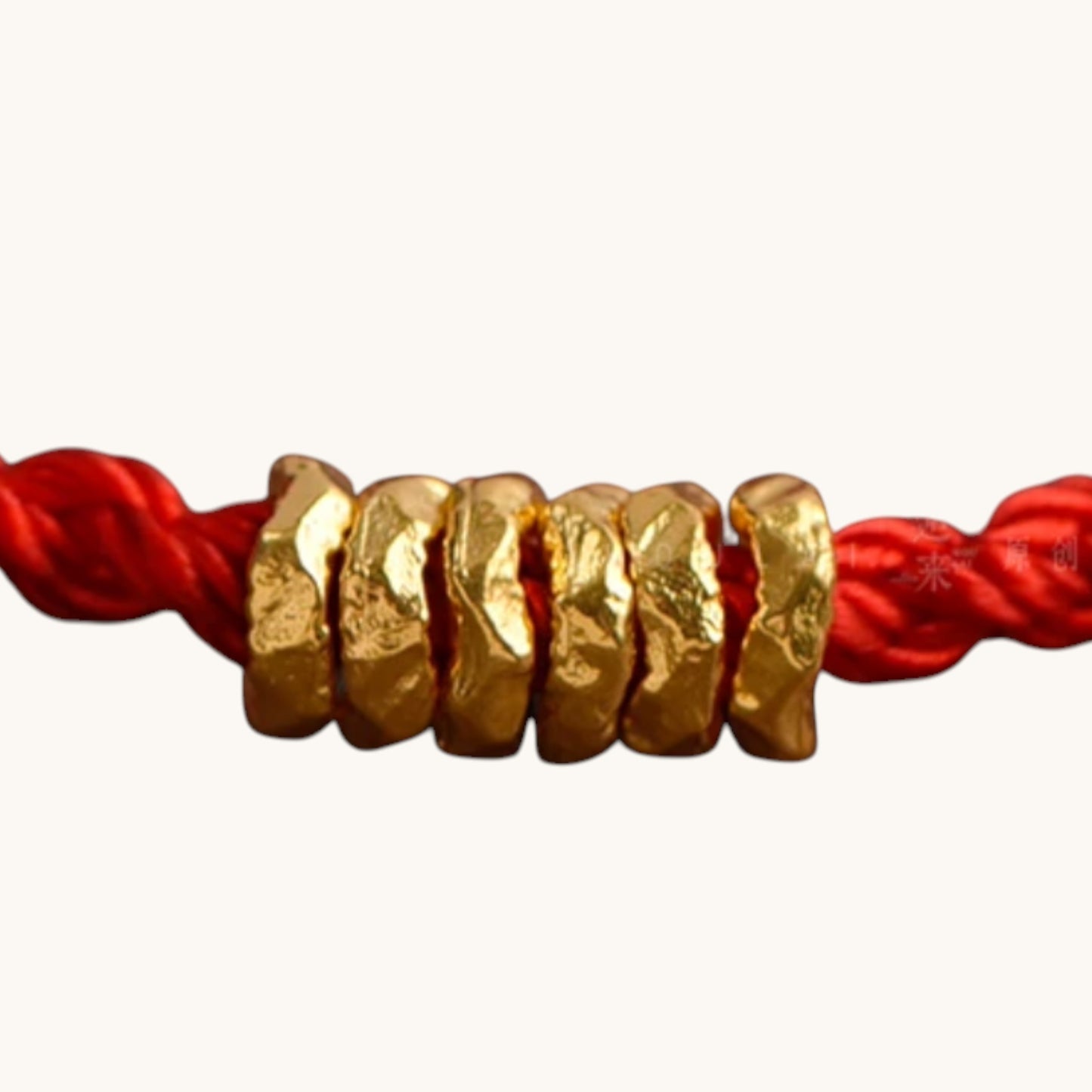 24k 999 Gold Minimal Beads Red Rope Bracelet for Men and Women Kids