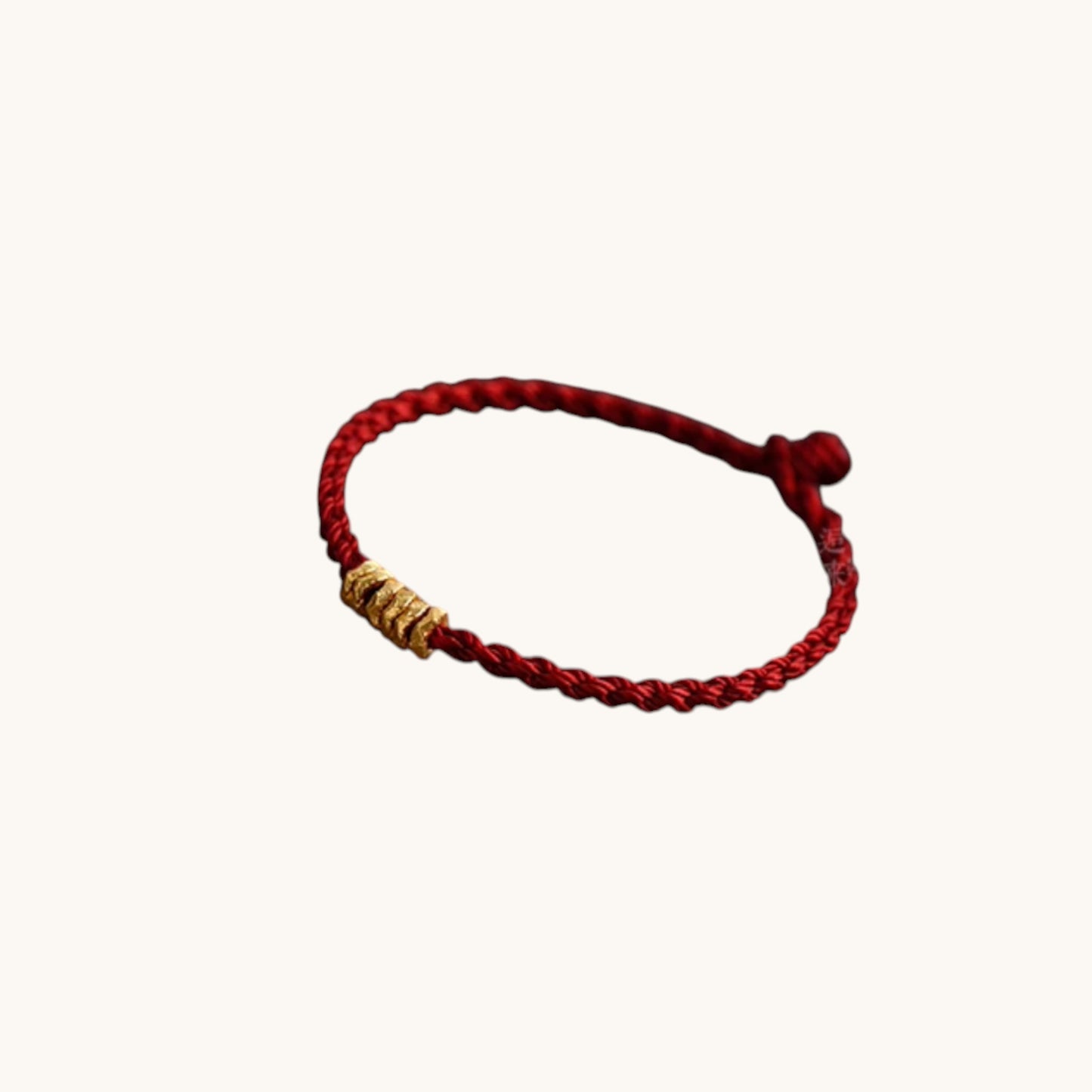 24k 999 Gold Minimal Beads Red Rope Bracelet for Men and Women Kids