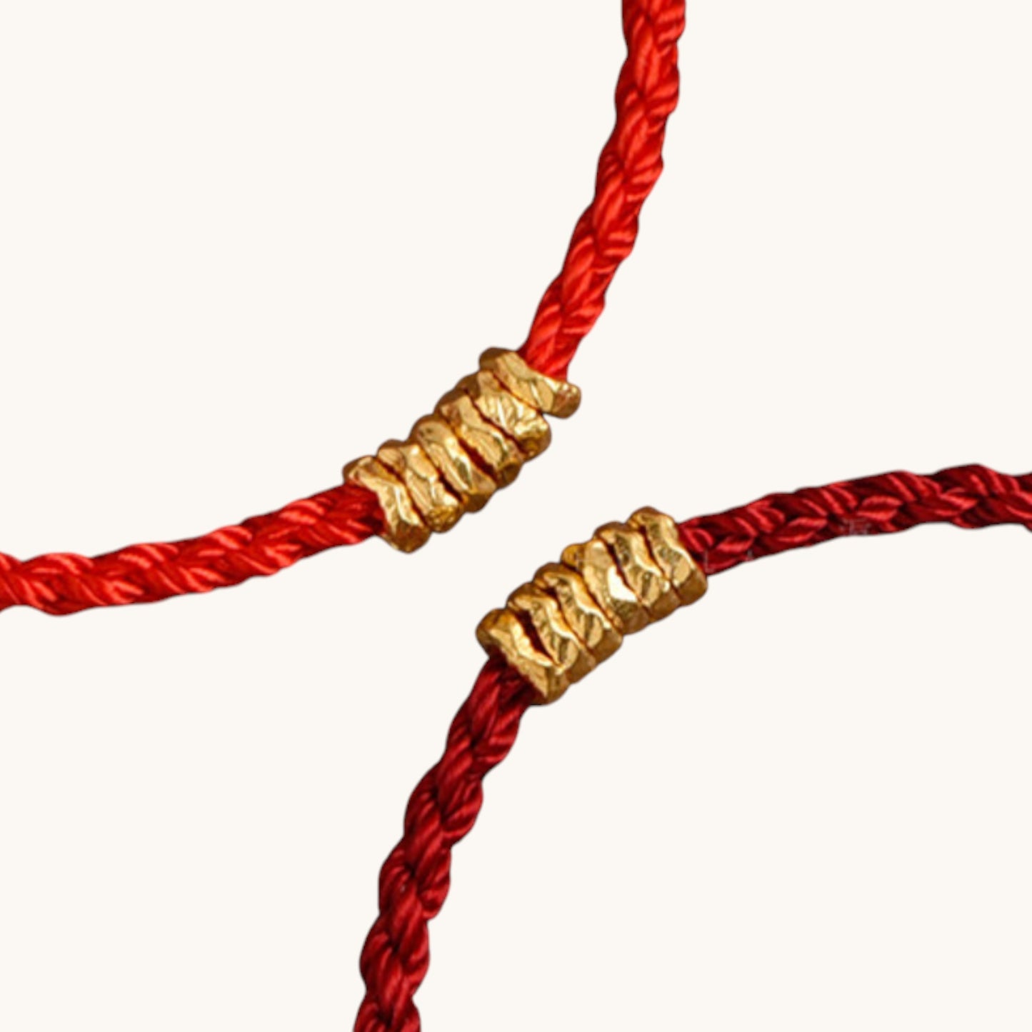 24k 999 Gold Minimal Beads Red Rope Bracelet for Men and Women Kids