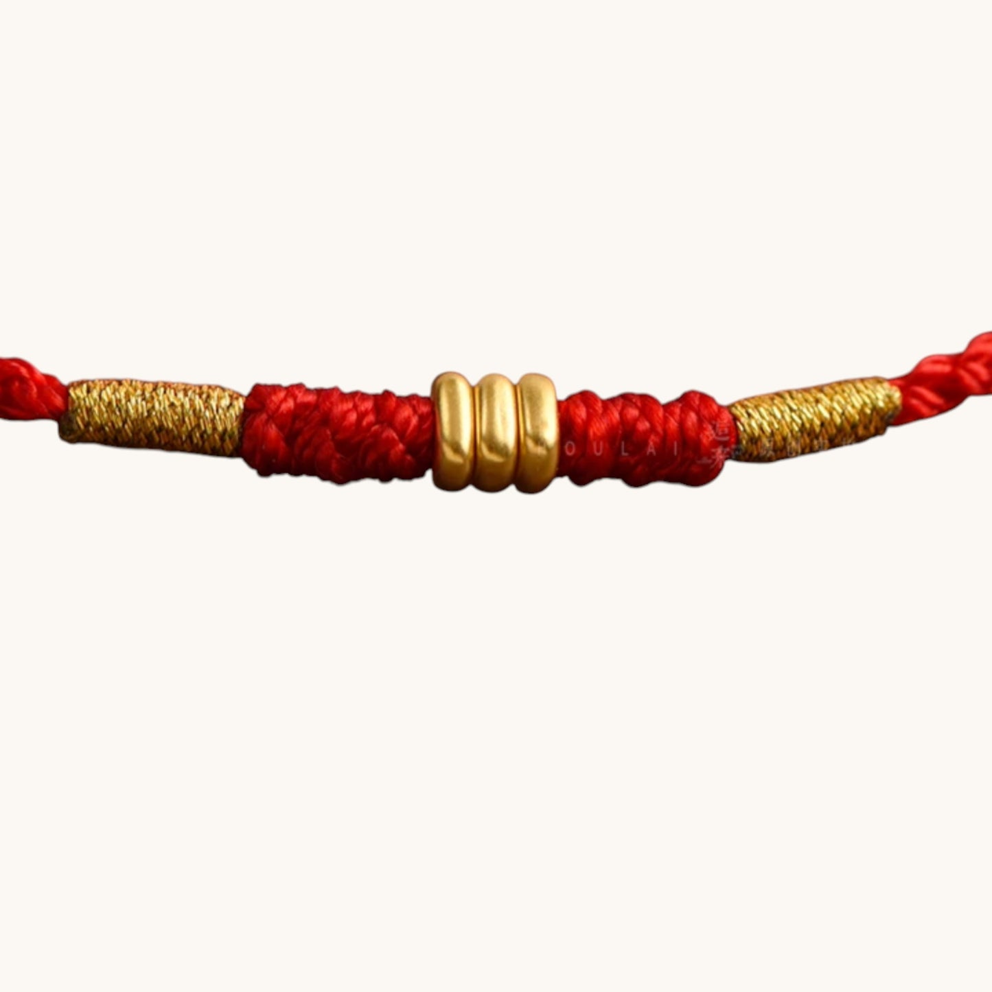 24k 999 Gold Minimal Beads Braided Cord Bracelet for Men and Women Kids