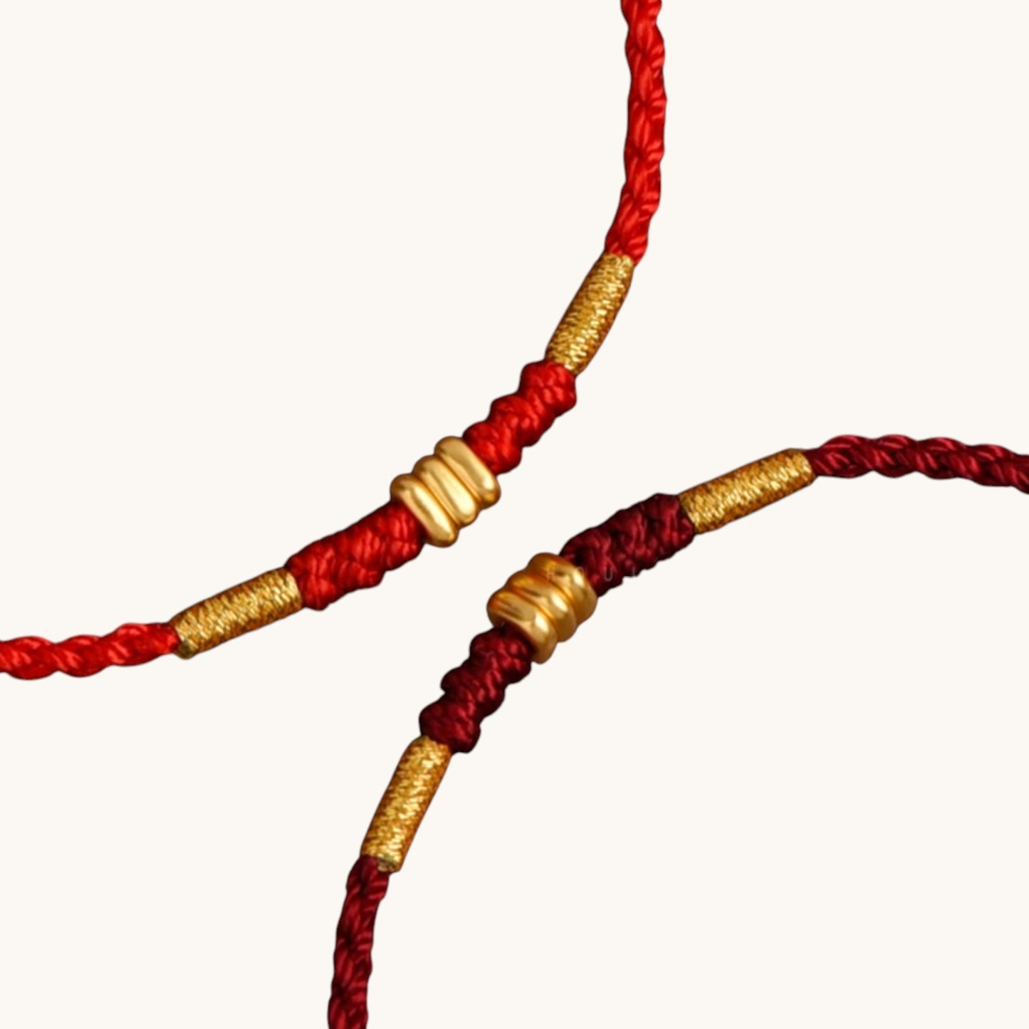 24k 999 Gold Minimal Beads Braided Cord Bracelet for Men and Women Kids
