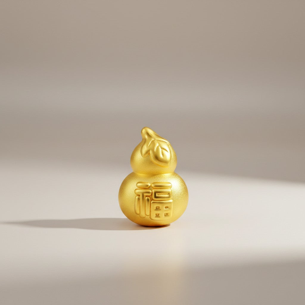 24k Gold D.I.Y Lucky Gourd Blessing Charm Spacer