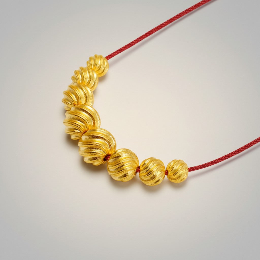 24k Gold D.I.Y Pattern Bead Charm Spacer Jewelry Making