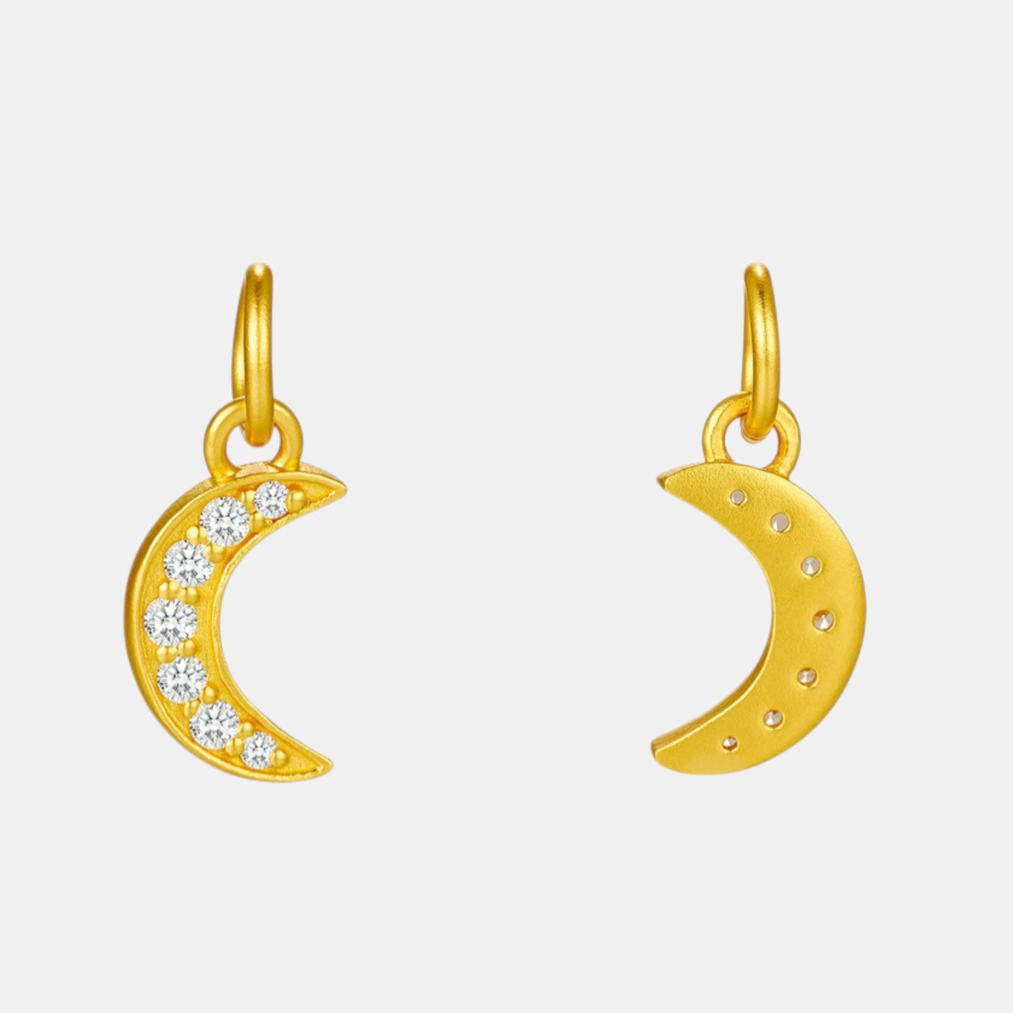 24K Gold Moissanite Star Clover Moon Multi-Style Charm D.I.Y Jewelry Making