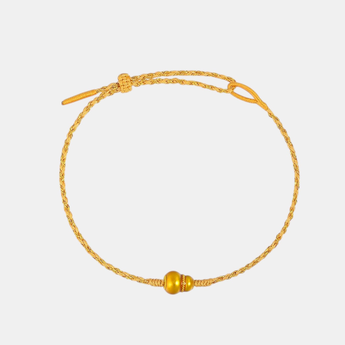 24K 999 Gold Five-Color Enamel Gourd Charm Elegant Delicate Lucky Bracelet