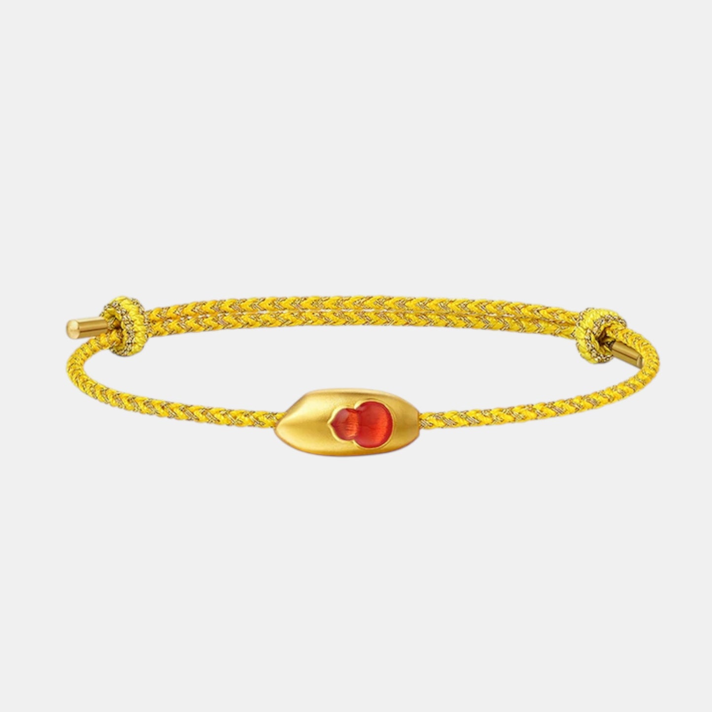 24K 999 Gold Gourd Charm Elegant Delicate Lucky Adjustable Bracelet