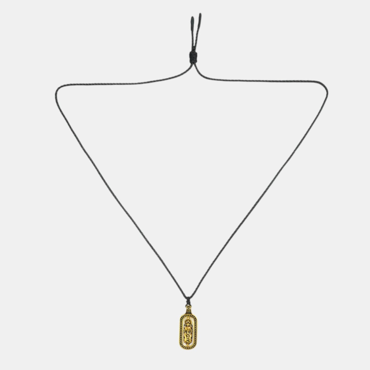 24K Gold Black Pixiu Pendant Unisex Wealth Necklace