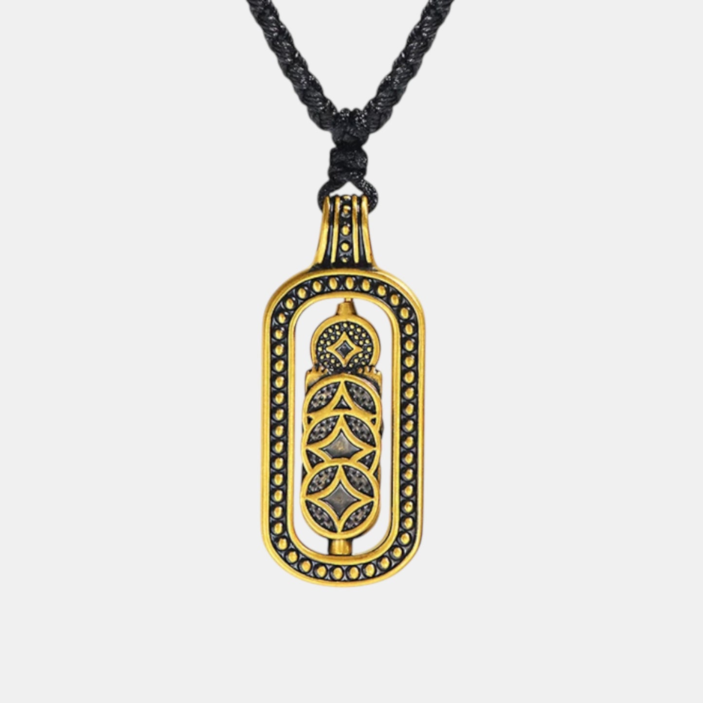 24K Gold Black Pixiu Pendant Unisex Wealth Necklace