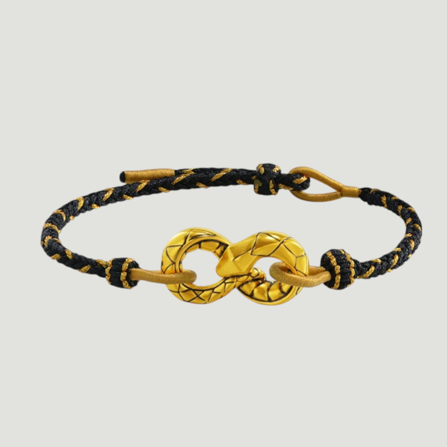 24K 999 Gold Ouroboros Charm Elegant Unisex Bracelet