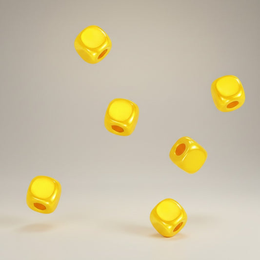 24K 999 Gold Mini Cube Minimal Style Charm D.I.Y Jewelry Making