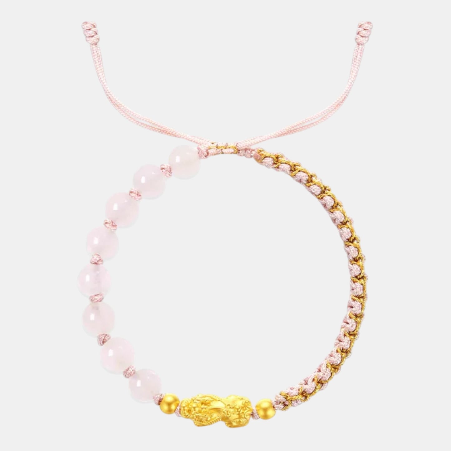 24K 999 Gold Pixiu Charm Braided Trendy Feng Shui Wealth Protection Bracelet