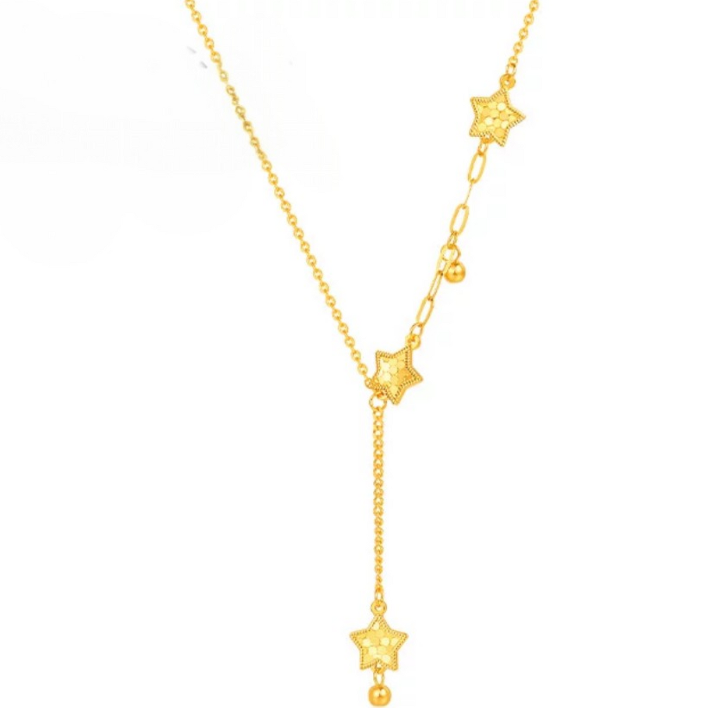 18k Gold Star Charm Pendant Necklace
