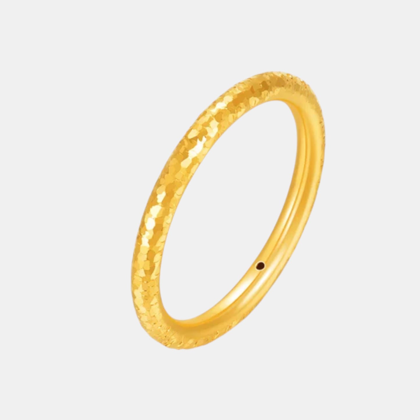 24k Pure Gold 5D Minimal Style Band Stacking Ring