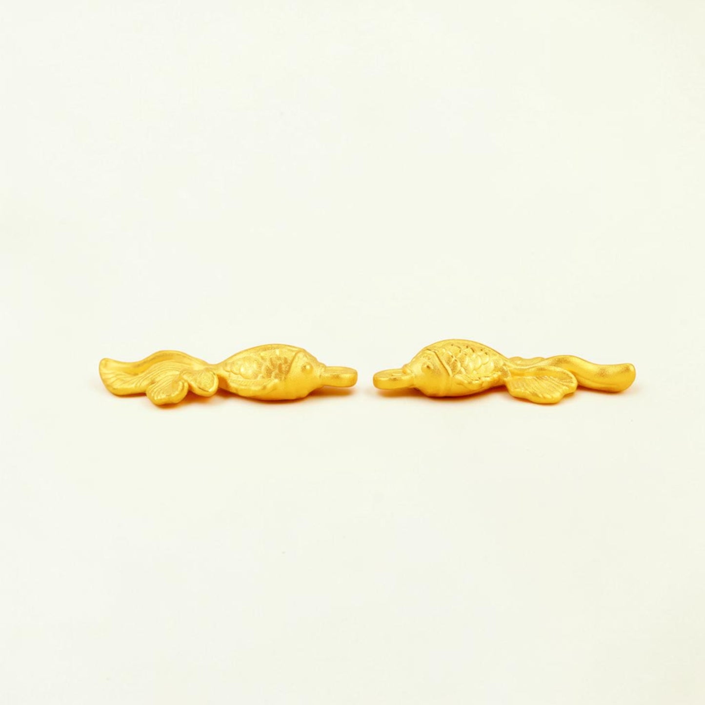 24K 999 Gold Mini Gold Fish Lucky Koi Charm D.I.Y Accessories