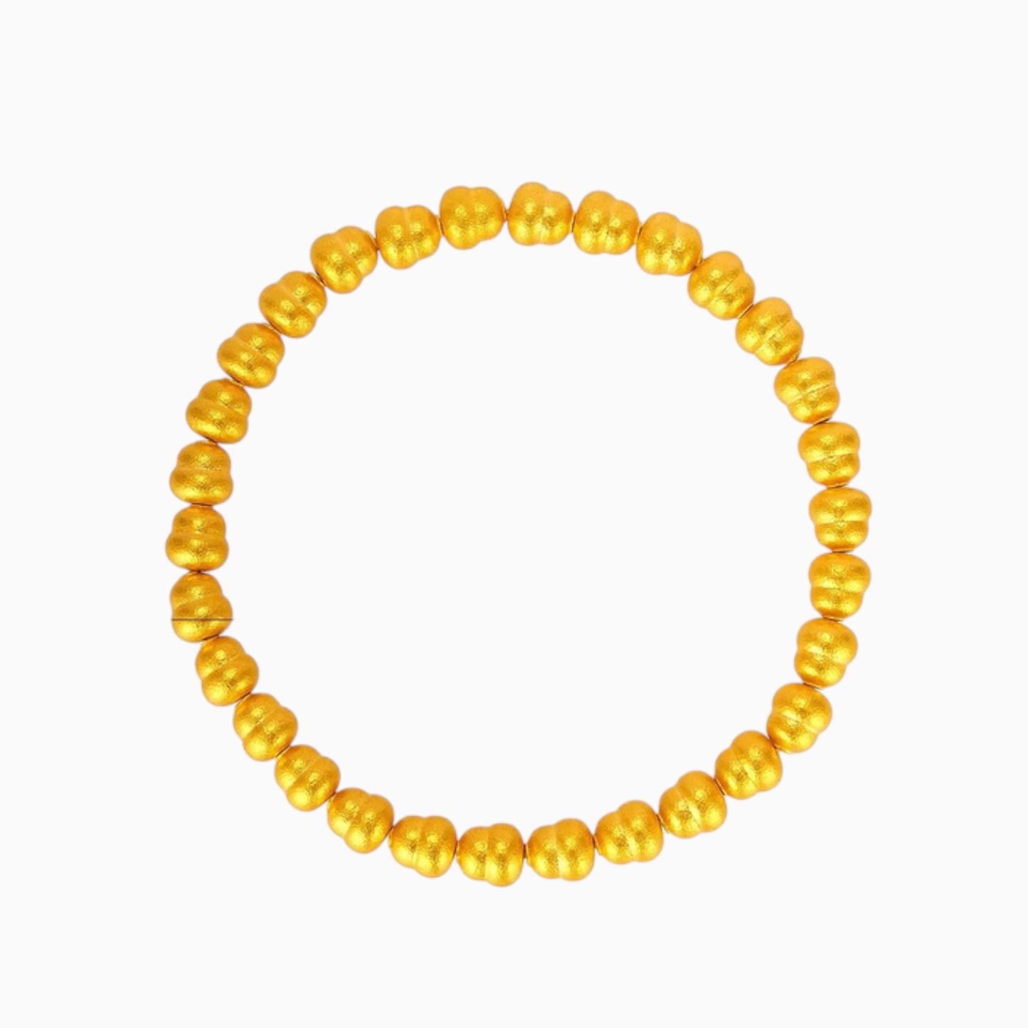24k Pure 999 Gold Lucky Gourd Beads Minimal Minimalist Charm Bracelet