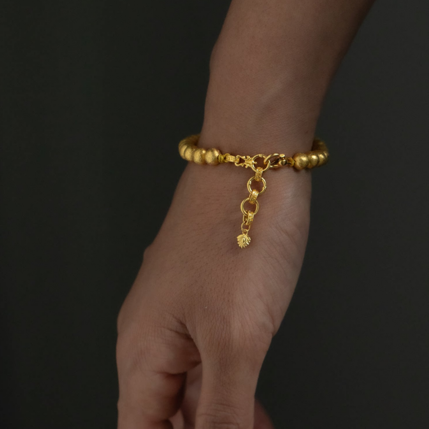 24K Fine 999 Gold Minimal Minimalist Beads Necklace and Bracelet