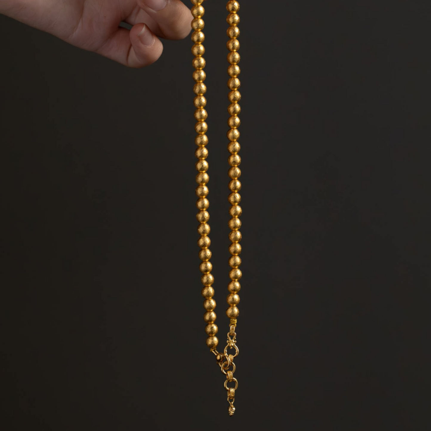 24K Fine 999 Gold Minimal Minimalist Beads Necklace and Bracelet