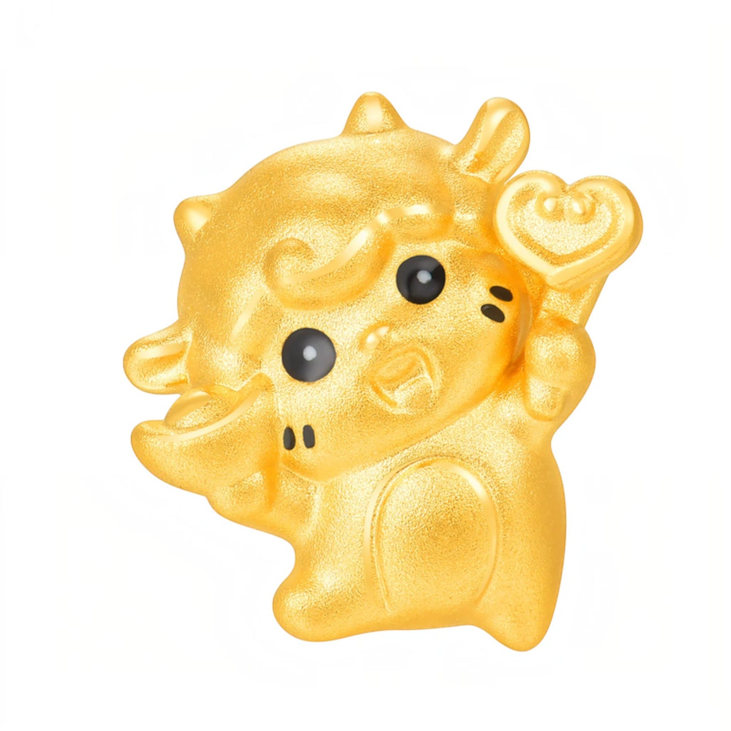 24K 5D Hard Gold Chinese Zodiac Baby Sheep D.I.Y Charm Pendant Spacer