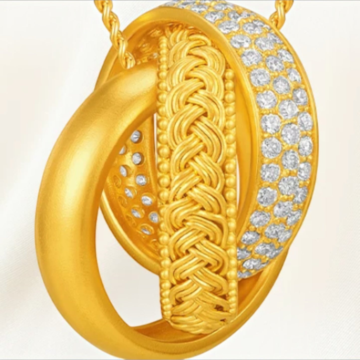 24K Gold Round Charm Minimalist Pendant Necklace