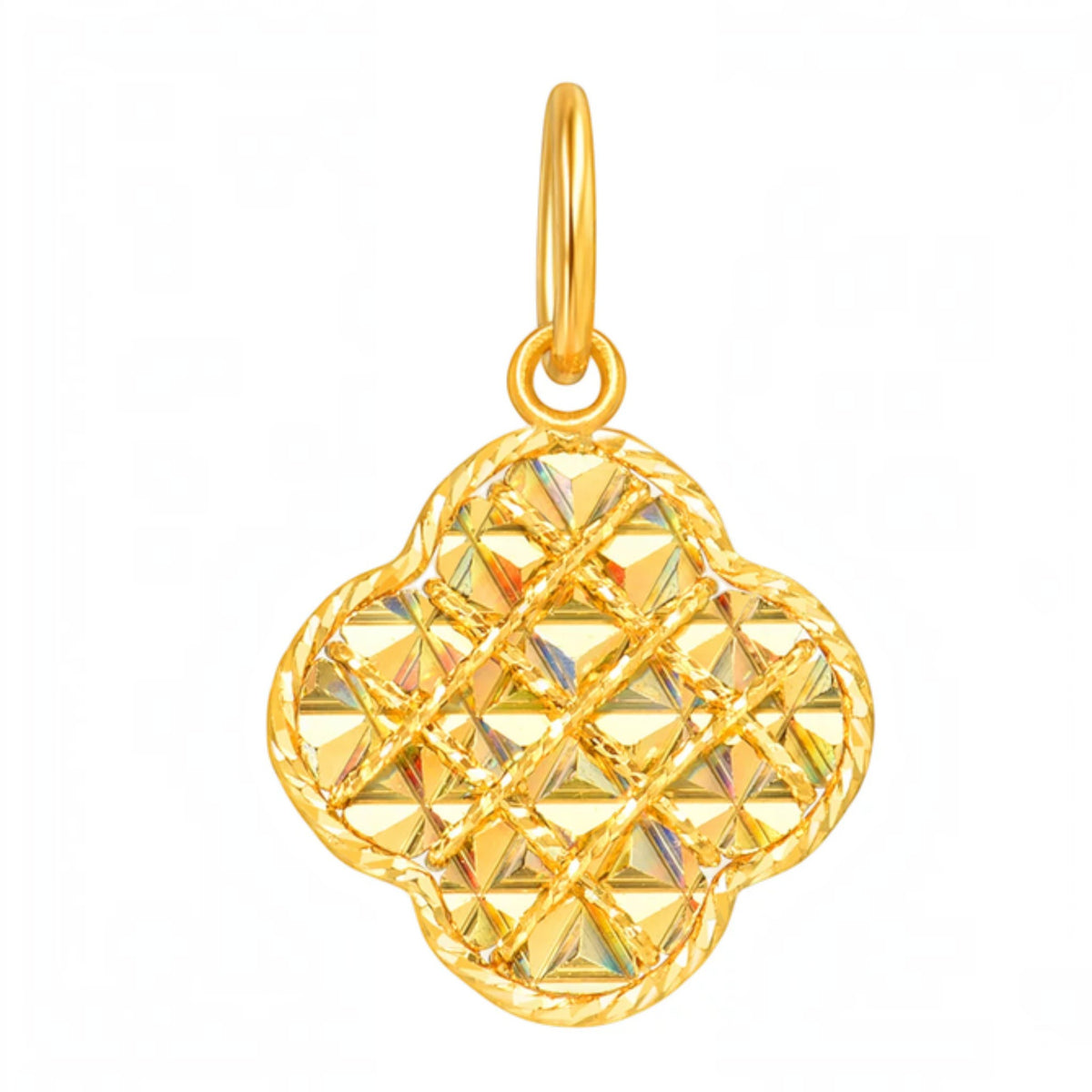 24K Gold Shimmer Clover Gourd Heart Butterfly Snowflake Shape Pendant