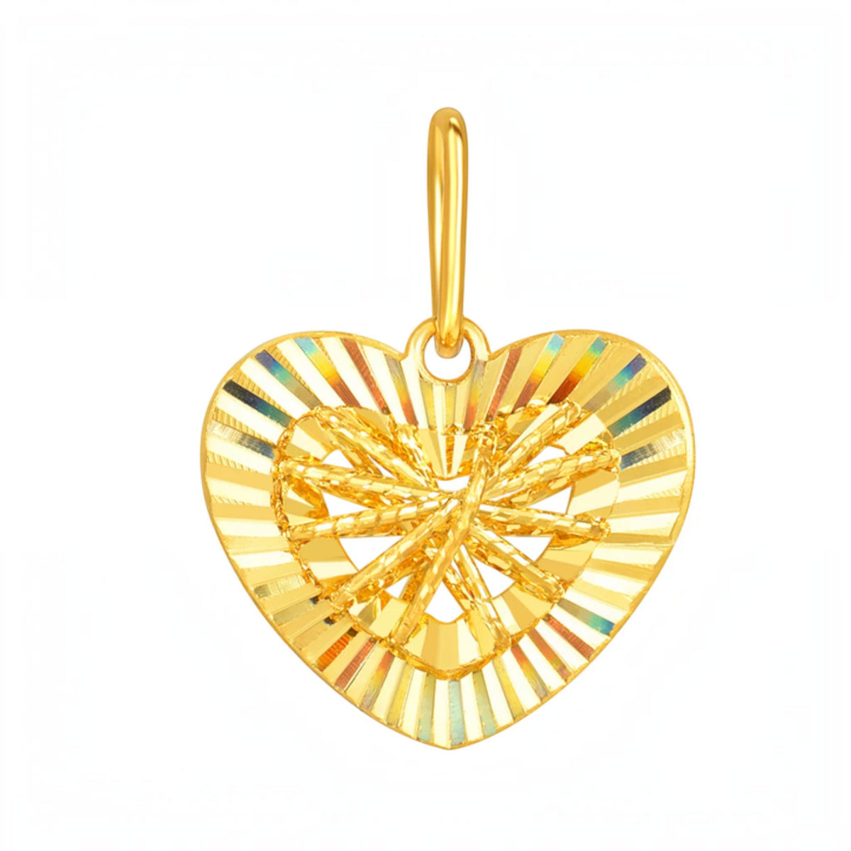 24K Gold Shimmer Clover Gourd Heart Butterfly Snowflake Shape Pendant