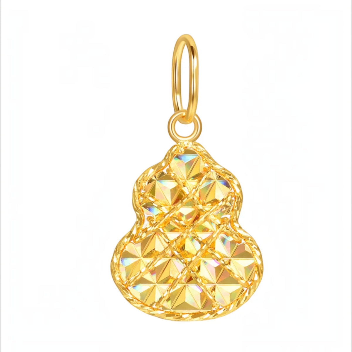 24K Gold Shimmer Clover Gourd Heart Butterfly Snowflake Shape Pendant