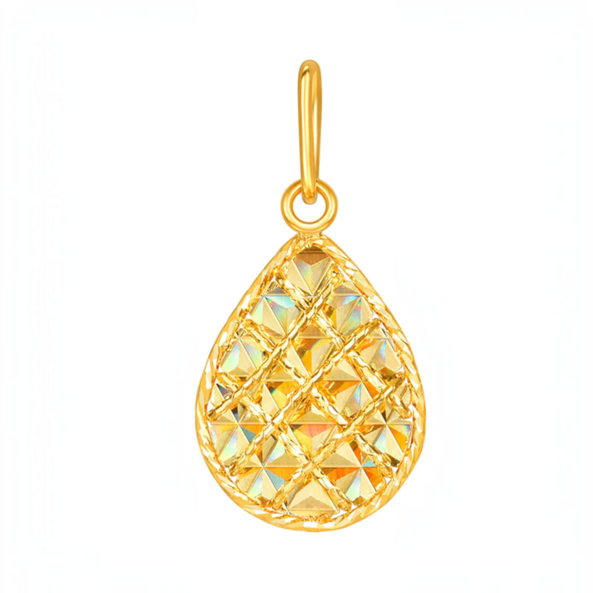 24K Gold Shimmer Clover Gourd Heart Butterfly Snowflake Shape Pendant