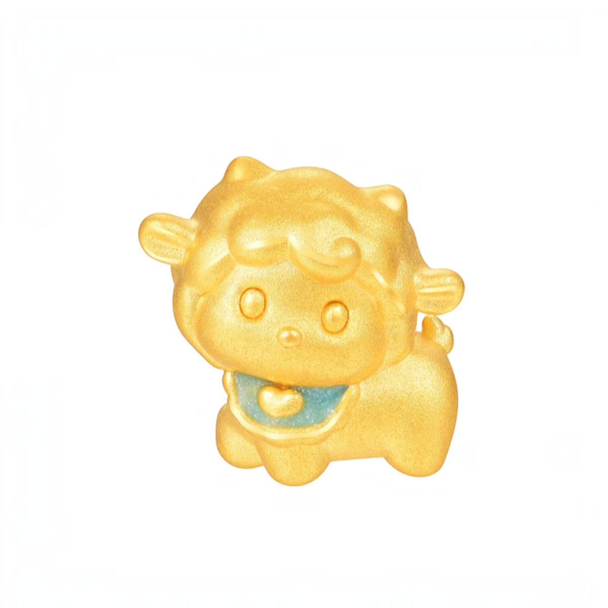 24K Hard Gold Chinese Zodiac Baby Sheep D.I.Y Charm Pendant Spacer