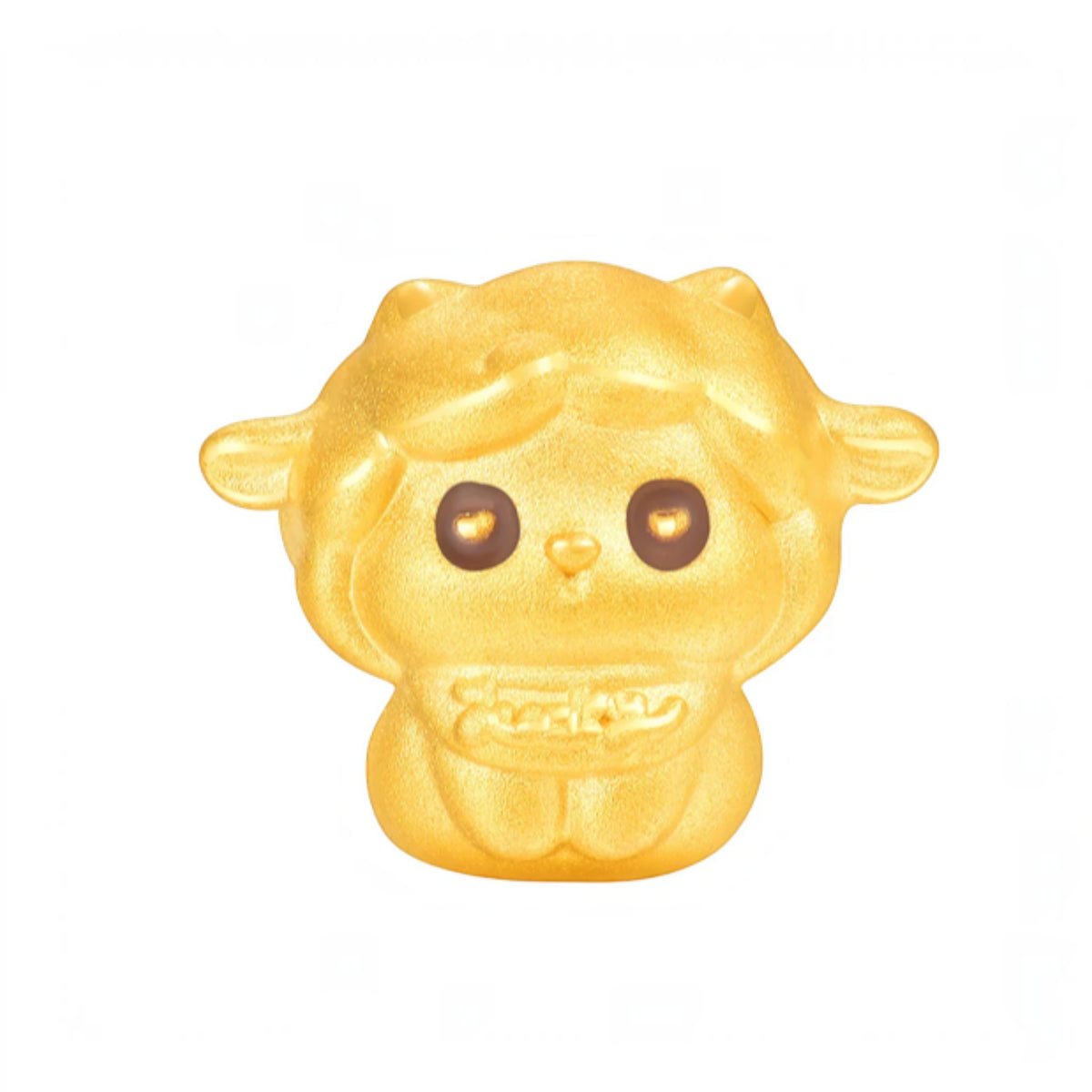 24K Hard Gold Chinese Zodiac Baby Sheep D.I.Y Charm Pendant Spacer
