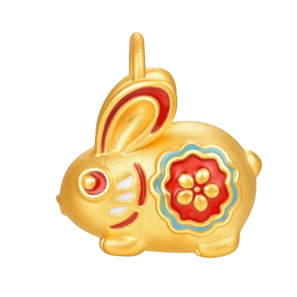 24K Gold Pixiu Flower Carp Rabbit D.I.Y Charm Spacer