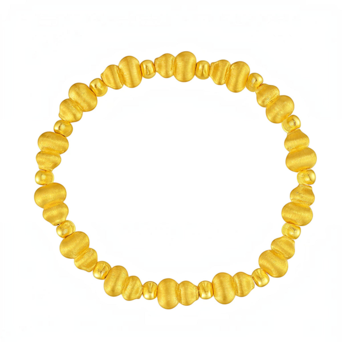 24K Gold Gourd Beads Luxurious Bracelet