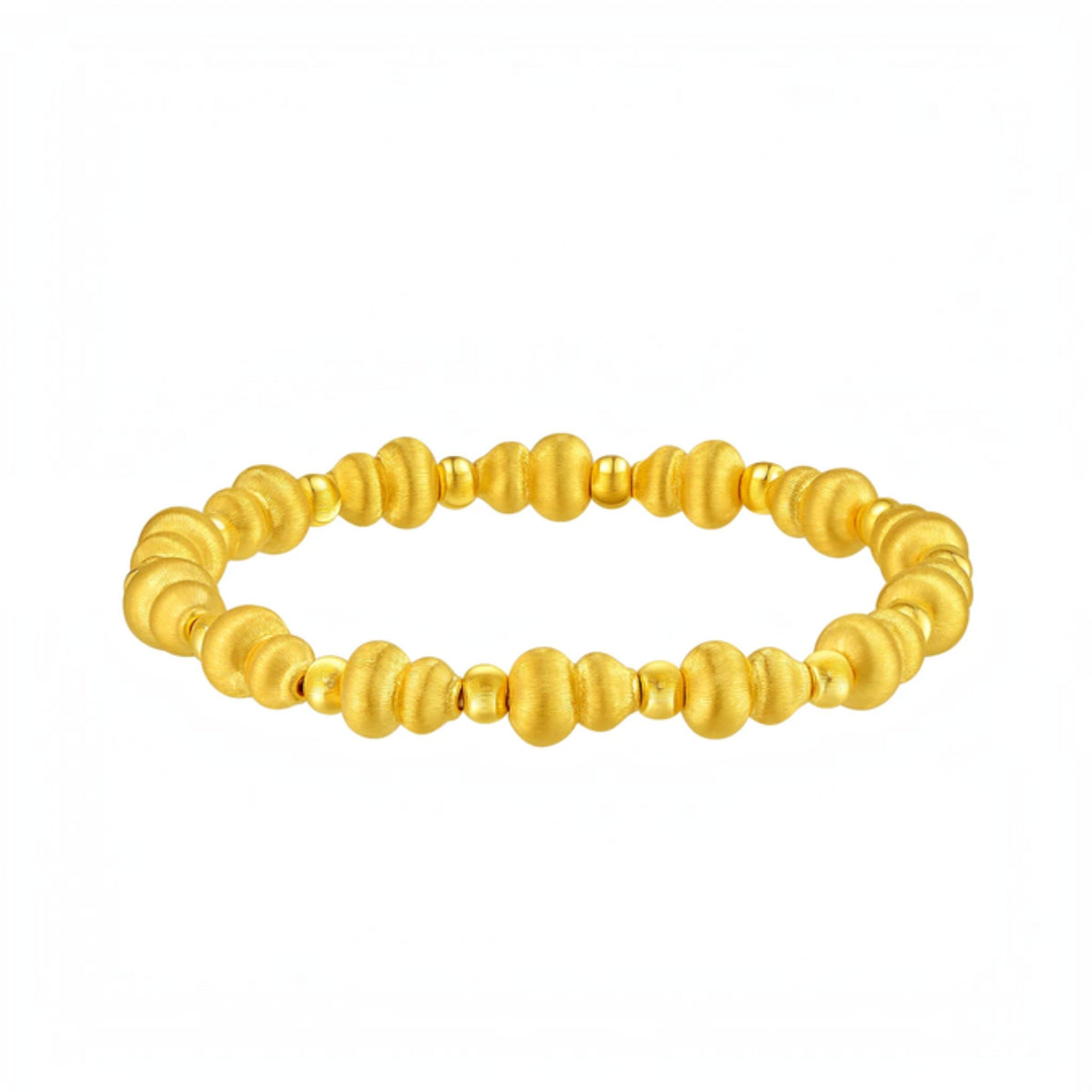 24K Gold Gourd Beads Luxurious Bracelet