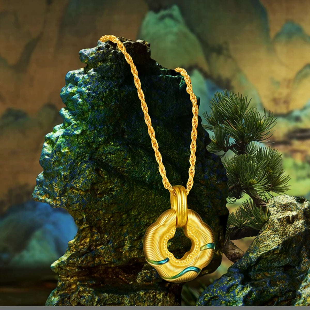 24k 999 Gold Nature Pendant