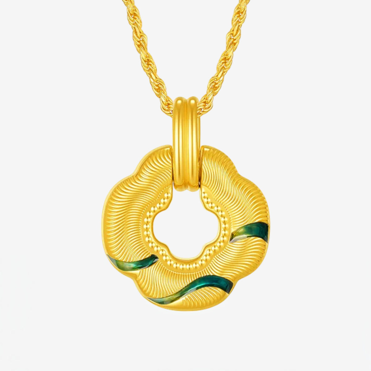 24k 999 Gold Nature Pendant