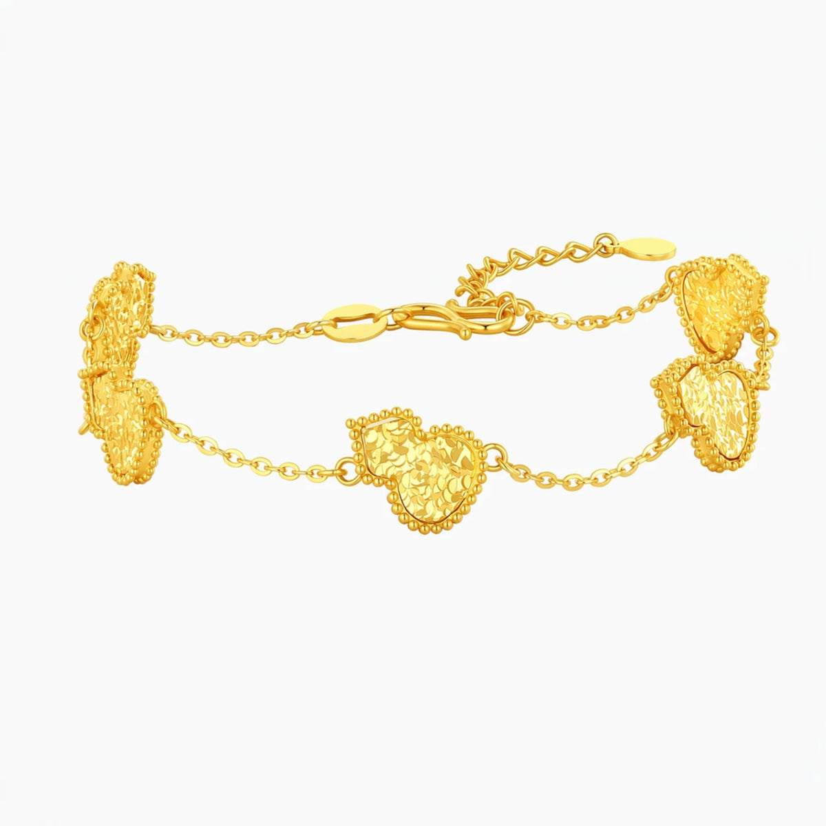 24k 999 Gold Lucky Gourd Charm Chain Bracelet